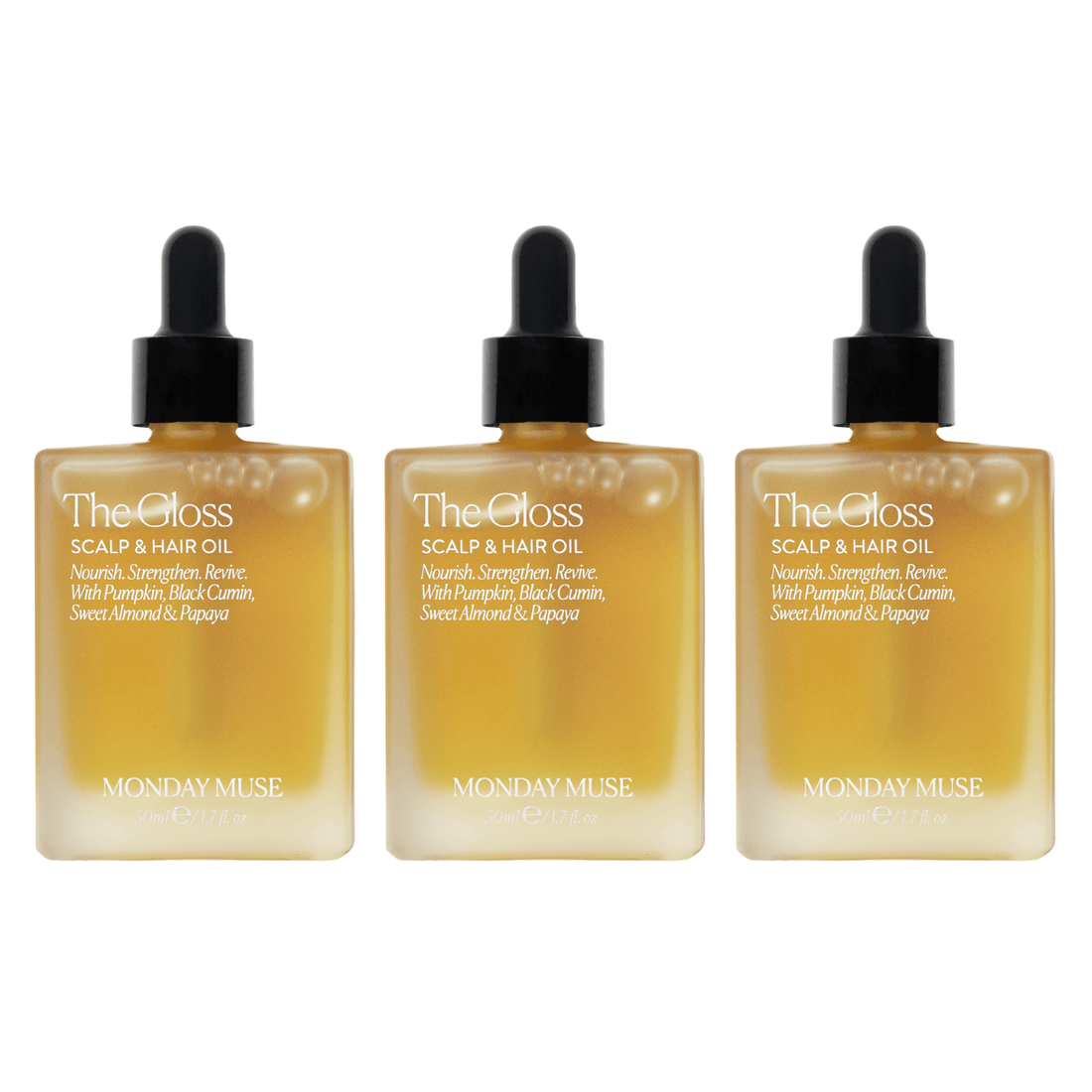THE GLOSS - Scalp & Hair Density Oil 3 x Bundle - Monday Muse