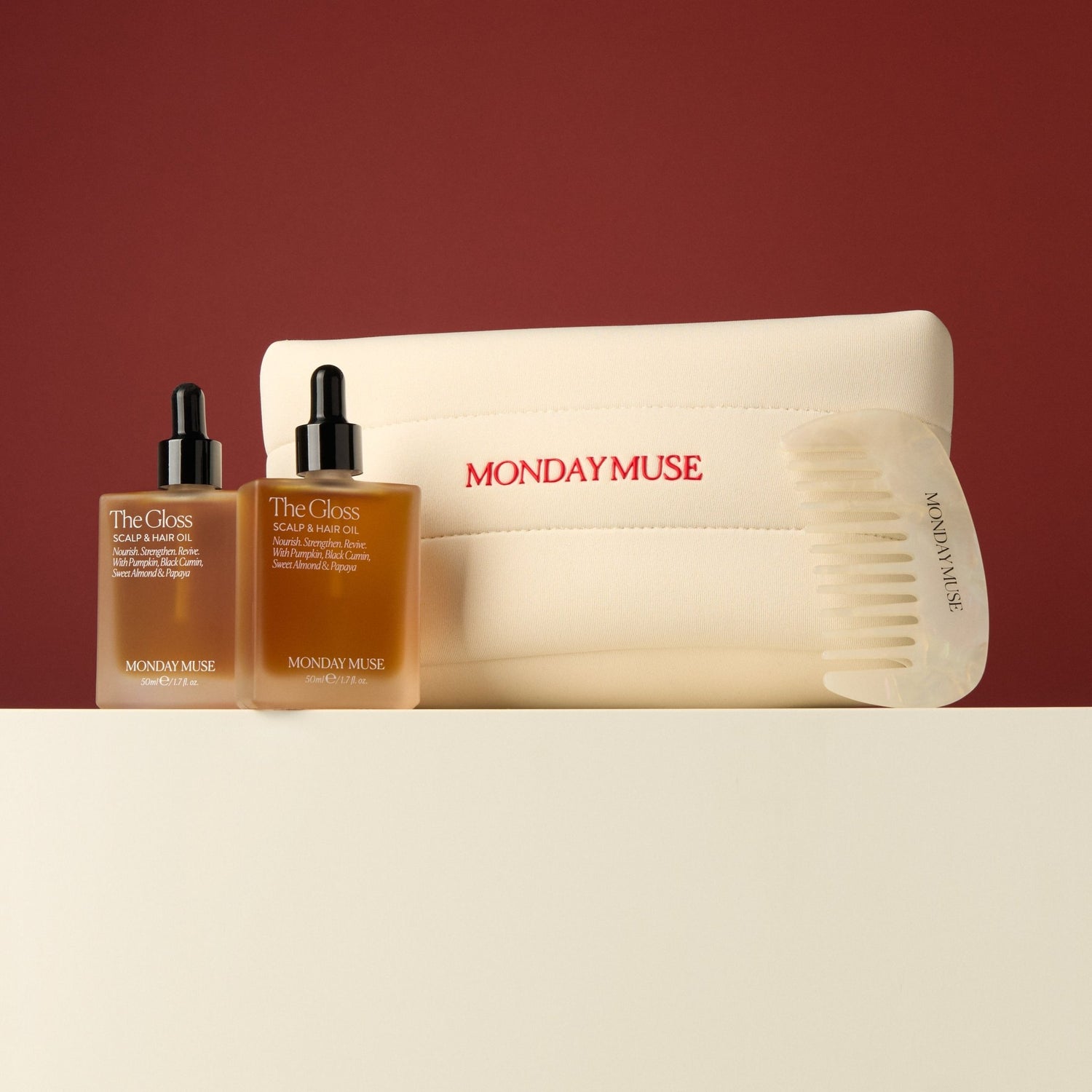 The Gloss Scalp &amp; Hair Oil Ritual Set - Monday Muse