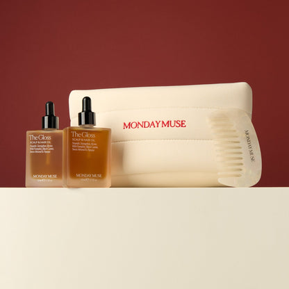 The Gloss Scalp &amp; Hair Oil Ritual Set - Monday Muse